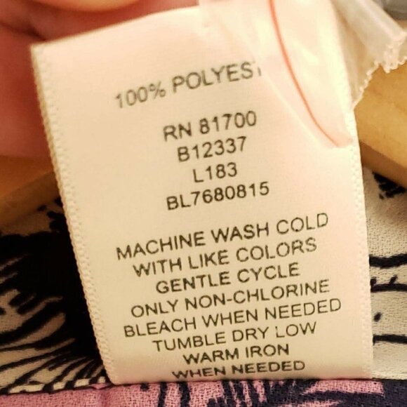 Blair NWOT Womens Navy Floral Button Up Duster Medium - Picture 5 of 5